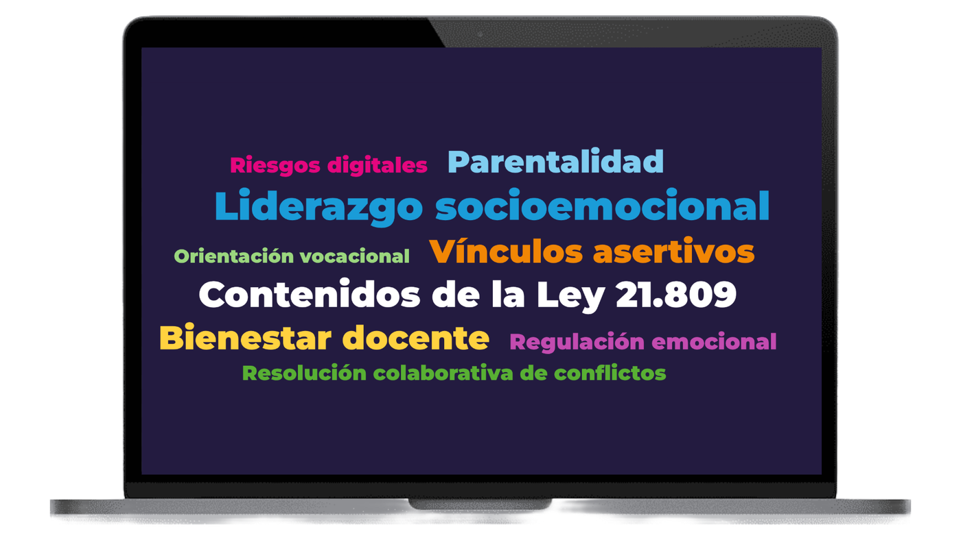 Contenidos de las formaciones Switch: liderazgo socioemocional, bienestar docente, Ley 21.809 y más